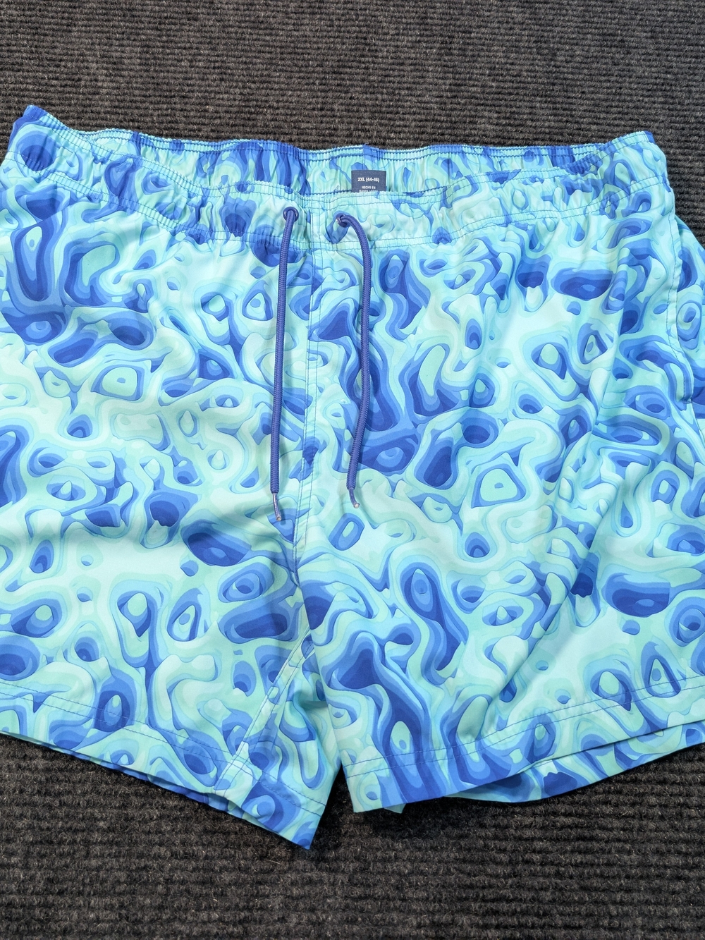 George Blue & Aqua Swirl Swim Trunks